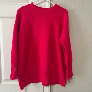 A New Day Hot Pink Crew Neck Sweater - Large